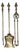 English 19th c Brass Fireplace Tools For Sale