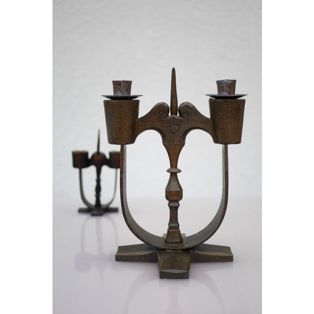 1950s Swedish Wooden Candleolders from Taserud, 1955, Set of 2 For Sale - Image 5 of 17