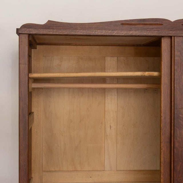 Brown 1930s French Oak Armoire For Sale - Image 8 of 16
