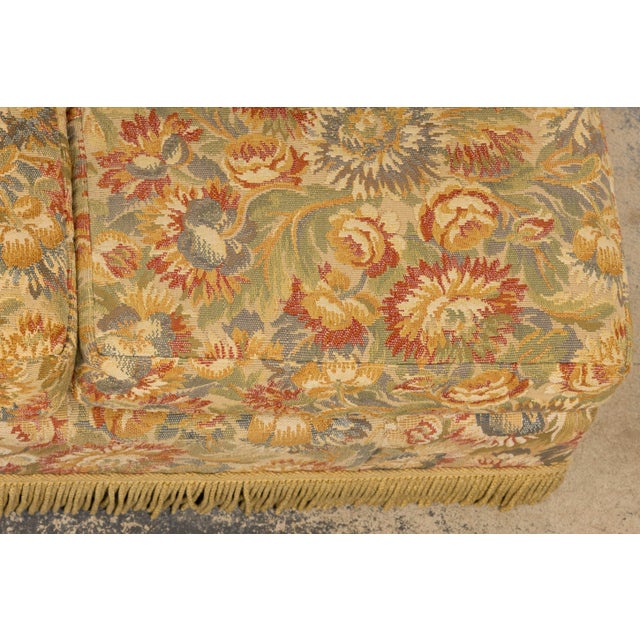 Beige Vintage French Country Sofas in Floral Tapestry – A Pair For Sale - Image 8 of 18