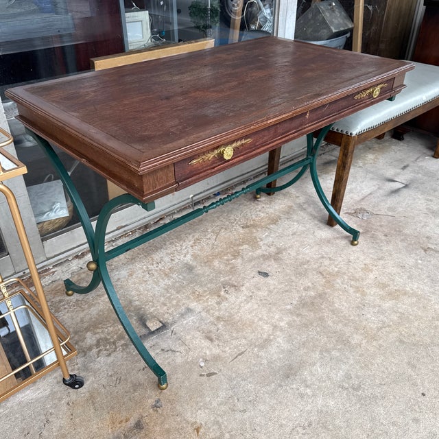 French 19th Century French Wood and Brass Sculptural Desk For Sale - Image 3 of 8