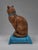 Ceramic Italian c.b. Bassano Terracotta Majolica Cat on Cushion, Circa 1960s For Sale - Image 7 of 9