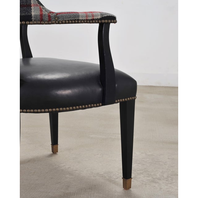 Ralph Lauren Hither Hills Studio Dining Arm Chair Tartan Leather For Sale - Image 15 of 18