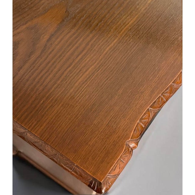 Brown Bow-Front Chest of Drawers, Northern Europe, 1940s For Sale - Image 8 of 10