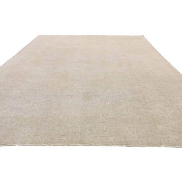 Contemporary Vintage Turkish Oushak Rug With Soft Subtle Hues - 06'08 X 10'11 For Sale - Image 3 of 9