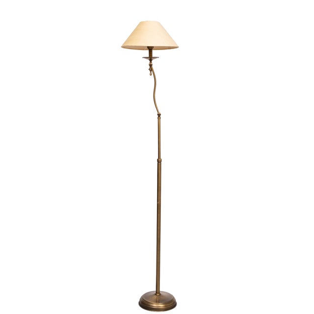 Brass Adjustable Floor Lamp, Germany, 1970s For Sale - Image 3 of 13
