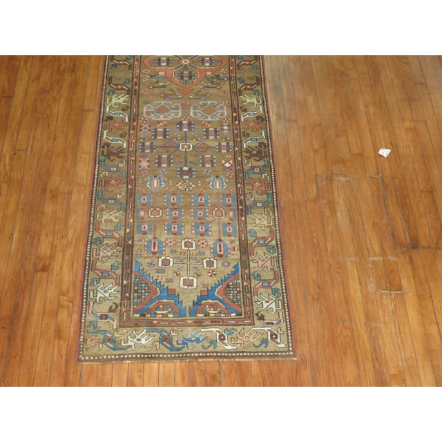 Tribal Camel Persian Bakshaish Runner, Early 20th Century For Sale In New York - Image 6 of 6