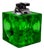 Green Ice Cube Lighter in Murano Glass attributed to Antonio Imperatore, Italy, 1970s For Sale