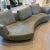 Roche Bobois Curved Leather Sofas in Soft Sage Blue: A Pair For Sale In Los Angeles - Image 6 of 12