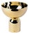 Round Top & Cylindrical Base Varnished Gold Brass Plated Bowl by Avlu For Sale