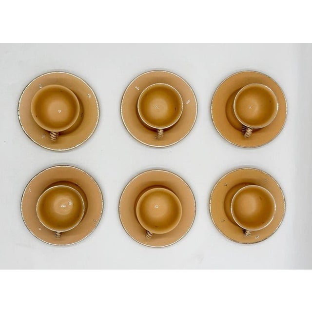 1980s Emilia Castillo Taxco Plata Mexico Butterfly Cup and Saucer Set of 6 For Sale - Image 11 of 18