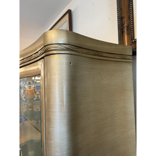 Wood Sofia Vergara La Reina Lighted Curio Cabinet For Sale - Image 7 of 12