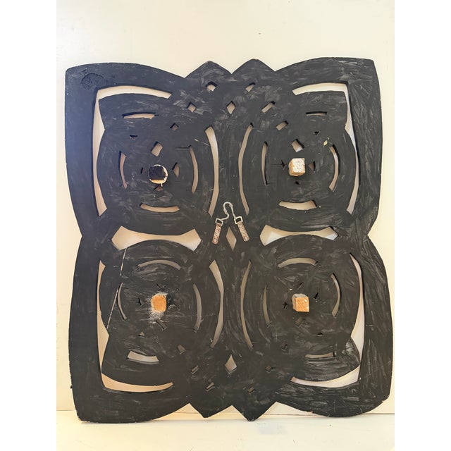Tan 1990 Charles Greeley Santa Fe Carved Wood Wall Sculpture For Sale - Image 8 of 12