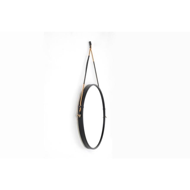 Vintage Round Steel Mirror, Italy, 1970s For Sale - Image 9 of 13