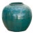 Deep Emerald Glazed Ceramic Vase For Sale