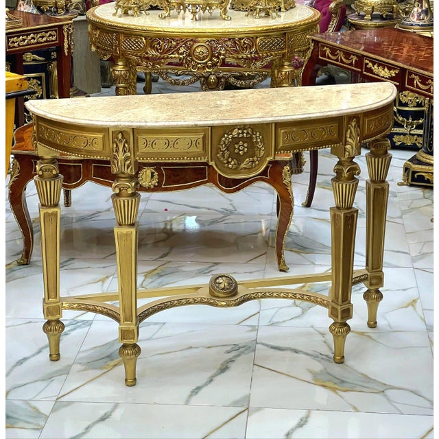 *Only one available* Make a bold statement with this opulent, Baroque-style console table. It's the perfect way to add a...