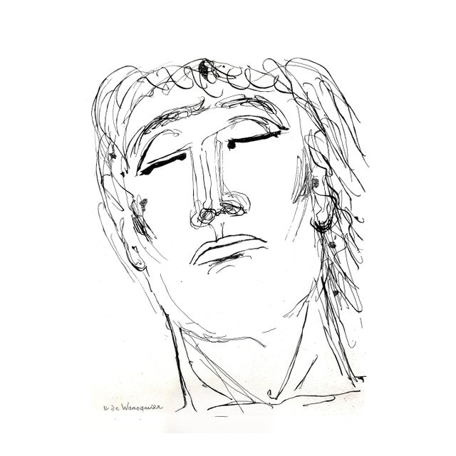 Henry de Waroquier - Portrait - Original Etching 1946 For Sale