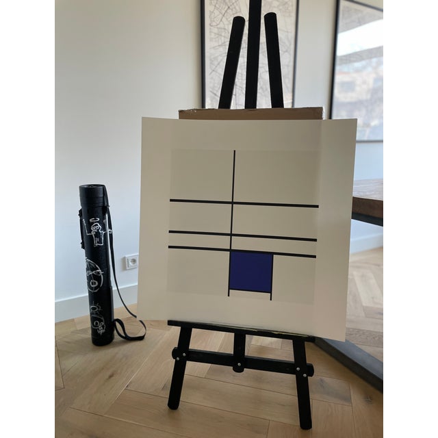 Premium art print of Composition with Blue (1935) by Piet Mondrian (1872–1944), one of the founding figures of the De...
