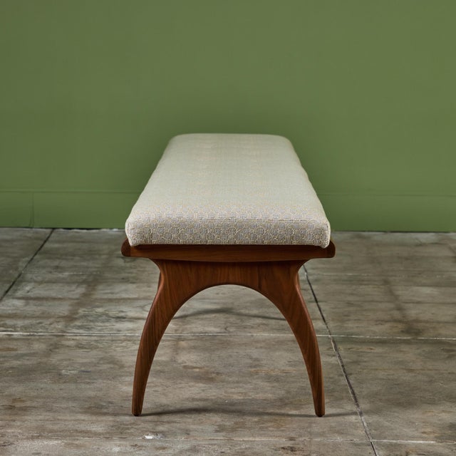 Bertha Schaefer Long Bench for Singer and Sons For Sale In Los Angeles - Image 6 of 12