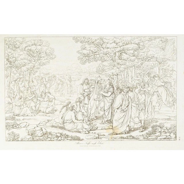 Alceo and Sappho in Elysium - Original Etching by Francesco Nenci - 1805 1805 For Sale - Image 7 of 7