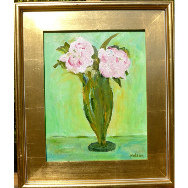 2020s "Two French Roses" Contemporary Oil Painting by Martha Holden For Sale - Image 5 of 6