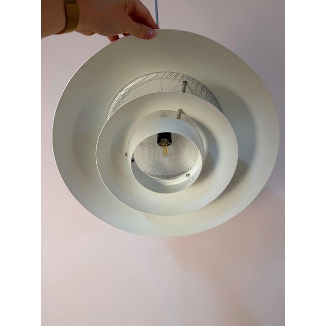 Metal Safari Pendant Lamp in White by Christian Hvidt for Nordisk Solar For Sale - Image 7 of 11