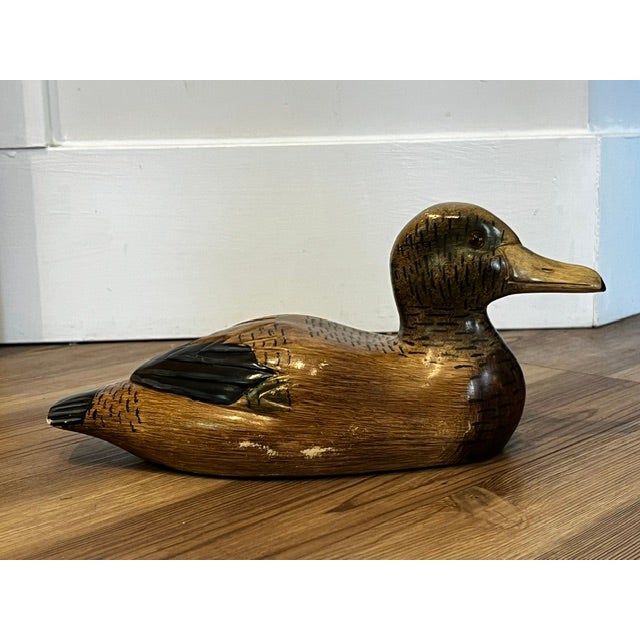 American Vintage l.l. Bean Wood Duck Decoy For Sale - Image 3 of 7