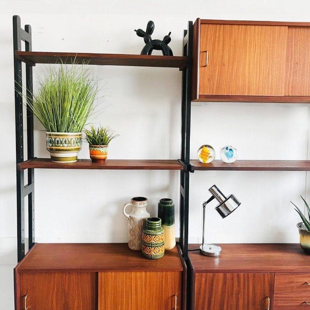 Wood Mid-Century Modern Wall Unit, 1960s For Sale - Image 7 of 15