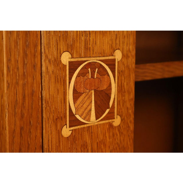 Stickley Harvey Ellis Mission Oak Inlay Bookcase For Sale - Image 9 of 18