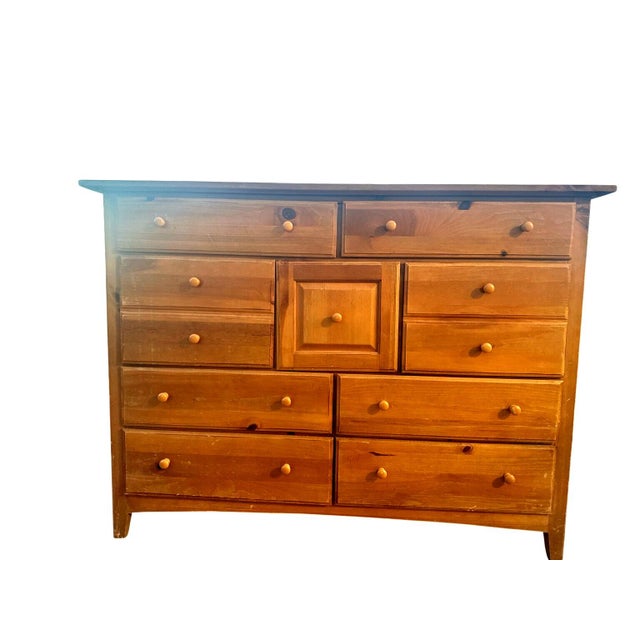 Thomasville Impressions by Thomasville 9 Drawer Pine Wood Dresser Organizer Vintage Classic For Sale - Image 4 of 8