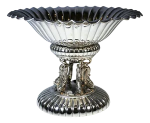 French Silver Centerpiece Wide Bowl