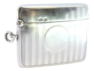 Silver Matchbox with Guilloche Bands
