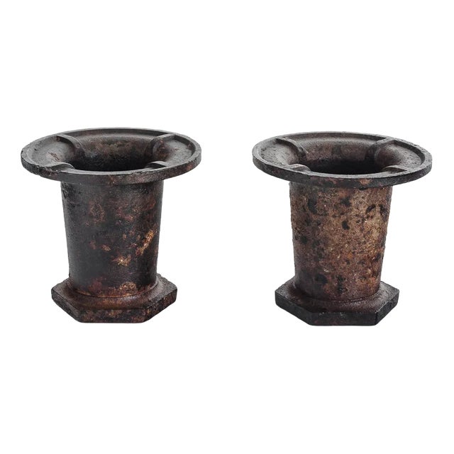 Industrial Iron Coladed Molds, France, 1940s, Set of 2 For Sale
