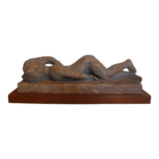 Vintage Terracotta Female Nude Sculpture For Sale