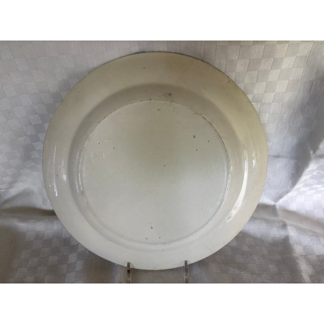 Cornflower Blue Mid 19th Century English Transfer Ware Plate For Sale - Image 8 of 14