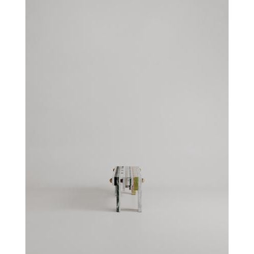 Architectural Layered Marble Stone Strata Bench by Esther Knopfler For Sale - Image 4 of 12