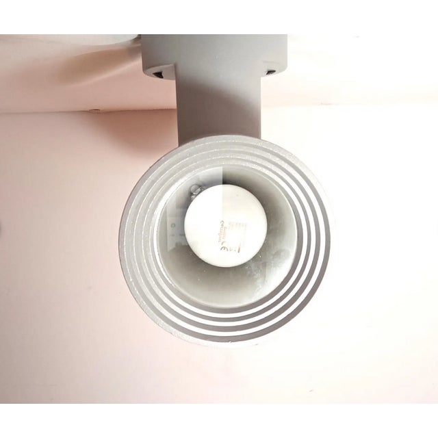 Mid-Century Modern Vintage Wall Light in Aluminum, 1980s For Sale - Image 3 of 6