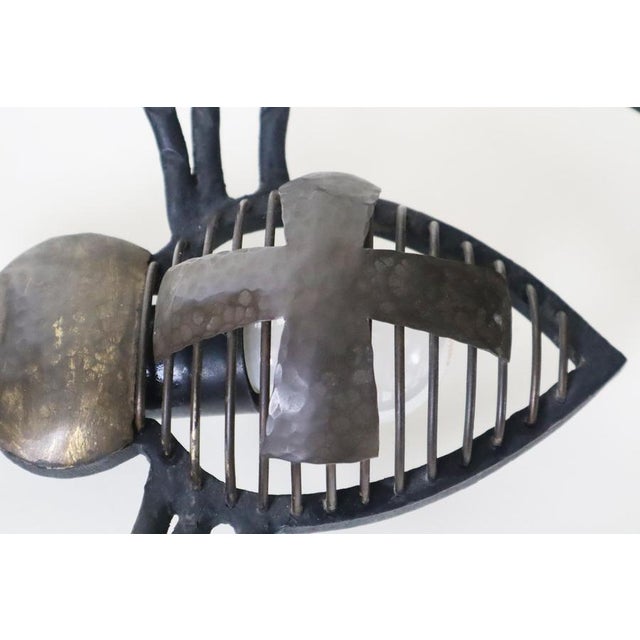 Hand-Forged Cross Spider Wall Lamp, 1960s For Sale - Image 15 of 17