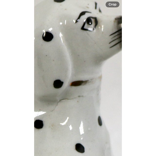 Blue Early 20th Century William Kent Staffordshire Ware Dalmatian Right Facing For Sale - Image 8 of 9