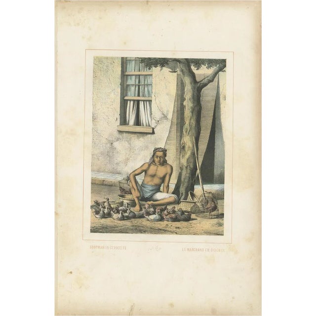 Van Pers, A Javanese Poultry Merchant, 1850, Print For Sale