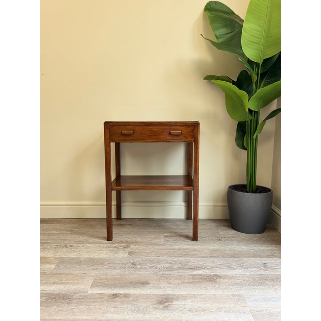 Small Oak Side or Hallway Table, 1950s For Sale - Image 15 of 15