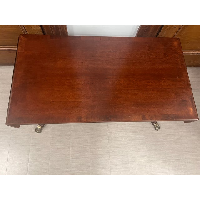Late 20th Century Late 20th Century Bombay Company Mahogany Drop Leaf Duncan Phyfe Style Coffee Table Console For Sale - Image 5 of 5