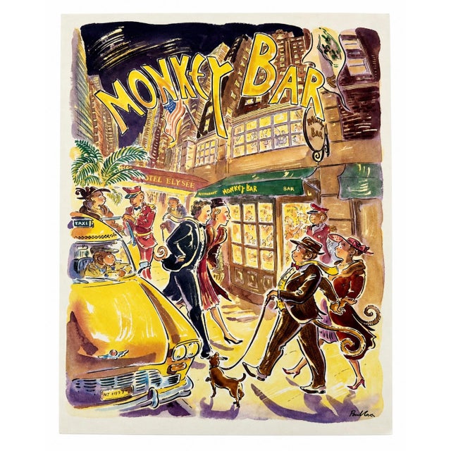 Early 21st Century Monkey Bar Hotel Elysee Nyc Restaurant Paper Menu New York City For Sale - Image 5 of 9