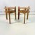 Wood Vintage Americana Rustic Southwestern Cedar Two Tiered Side Tables - A Pair. For Sale - Image 7 of 11
