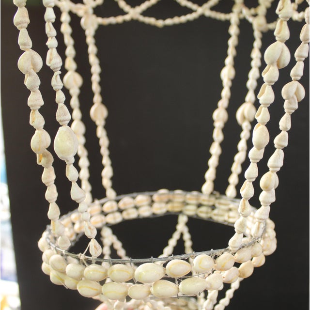 Mid-Century Modern Vintage Sea Shell Hanging Plant Holder For Sale - Image 3 of 6