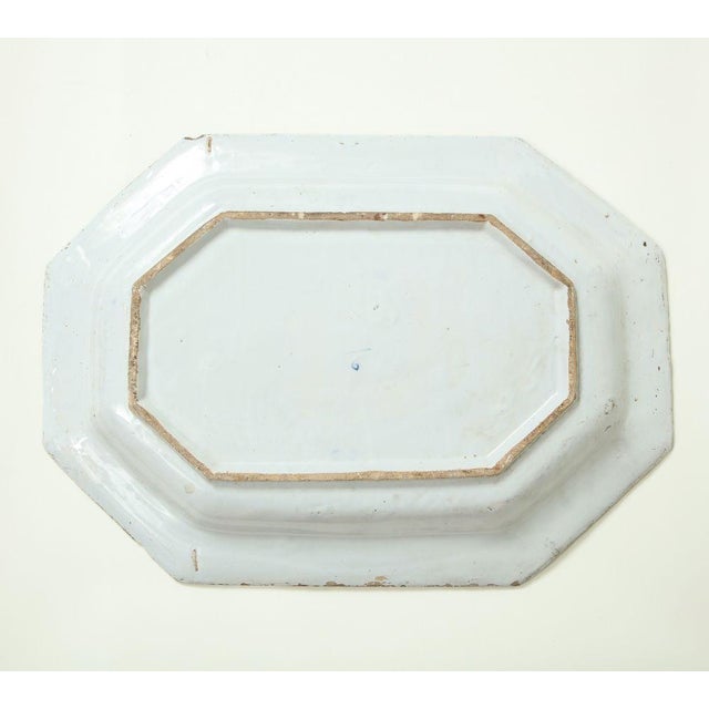 Mid 18th Century Traditional Large Irish Delft Blue & White Serving Platter For Sale - Image 12 of 12
