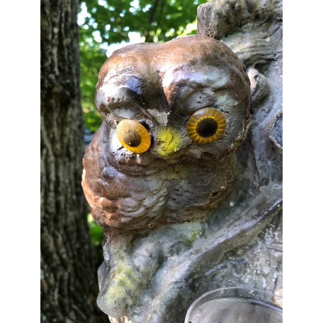 Vintage Owl Concrete Garden Statue Chairish