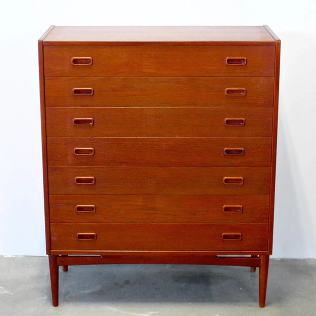 Mid-Century Modern Mogens Kold Danish Teak 7 Drawer Dresser Designed by Arne Hovmand-Olsen For Sale - Image 3 of 14
