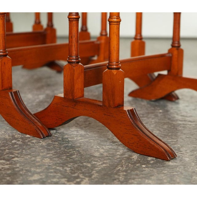 Yew Wood Faux Bamboo Nesting Tables from Bevan Funnell, Set of 4 For Sale - Image 9 of 12