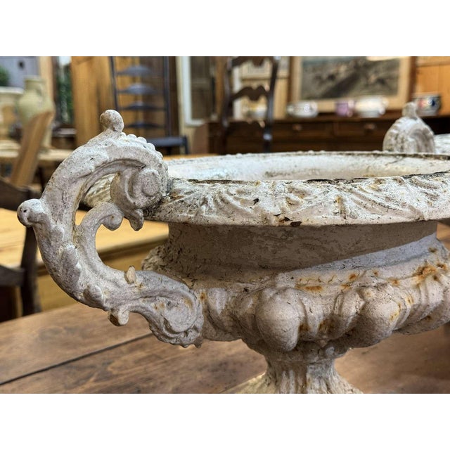 19th Century Cast Iron Medici Vases, Set of 2 For Sale - Image 13 of 15